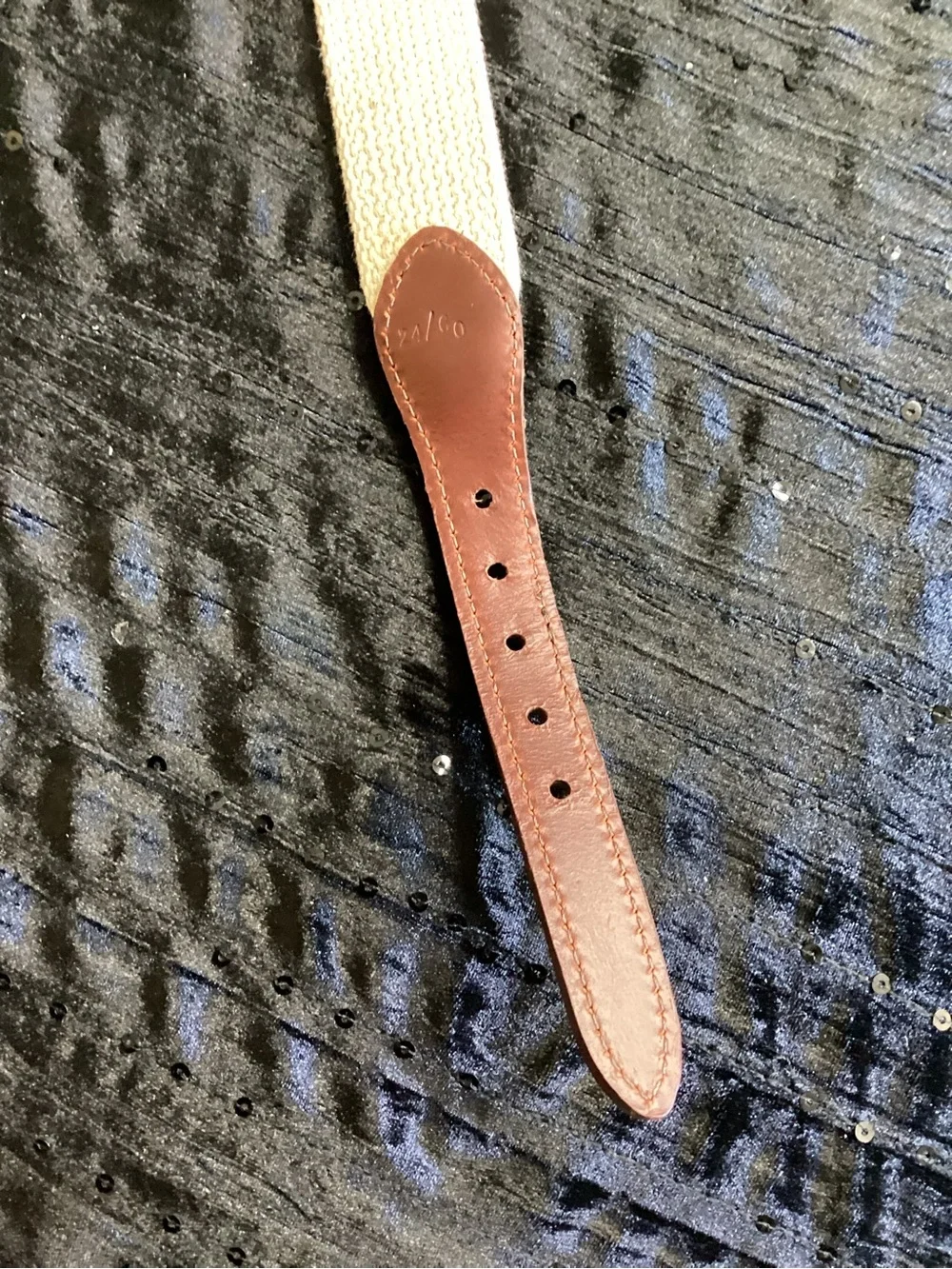 The Beaufort Bonnet Company Brown Leather Pine Tree Belt with Gold Buckle 24/60